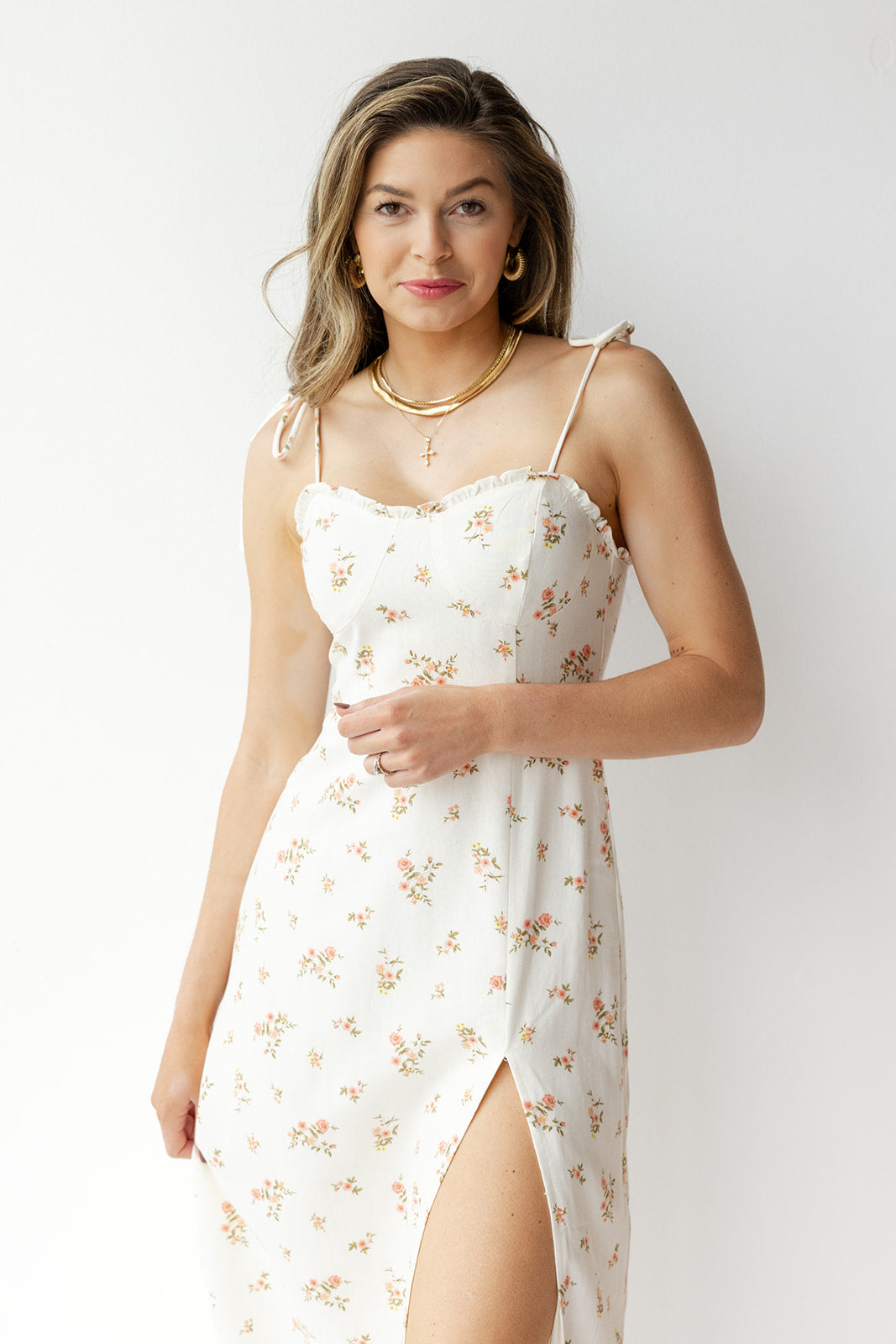 mode, hallie floral middy dress