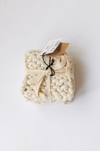 mode, square cotton crochet coasters