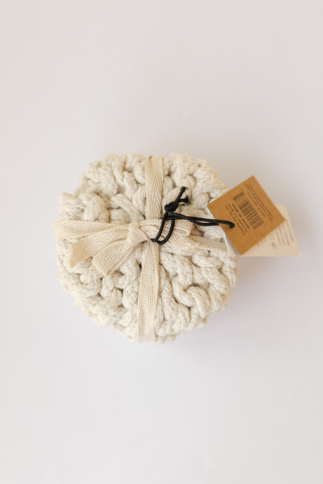mode, round cotton crochet coasters