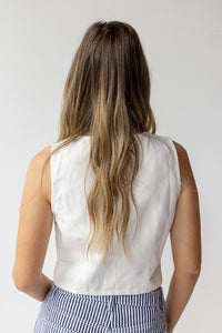 becca denim tie vest