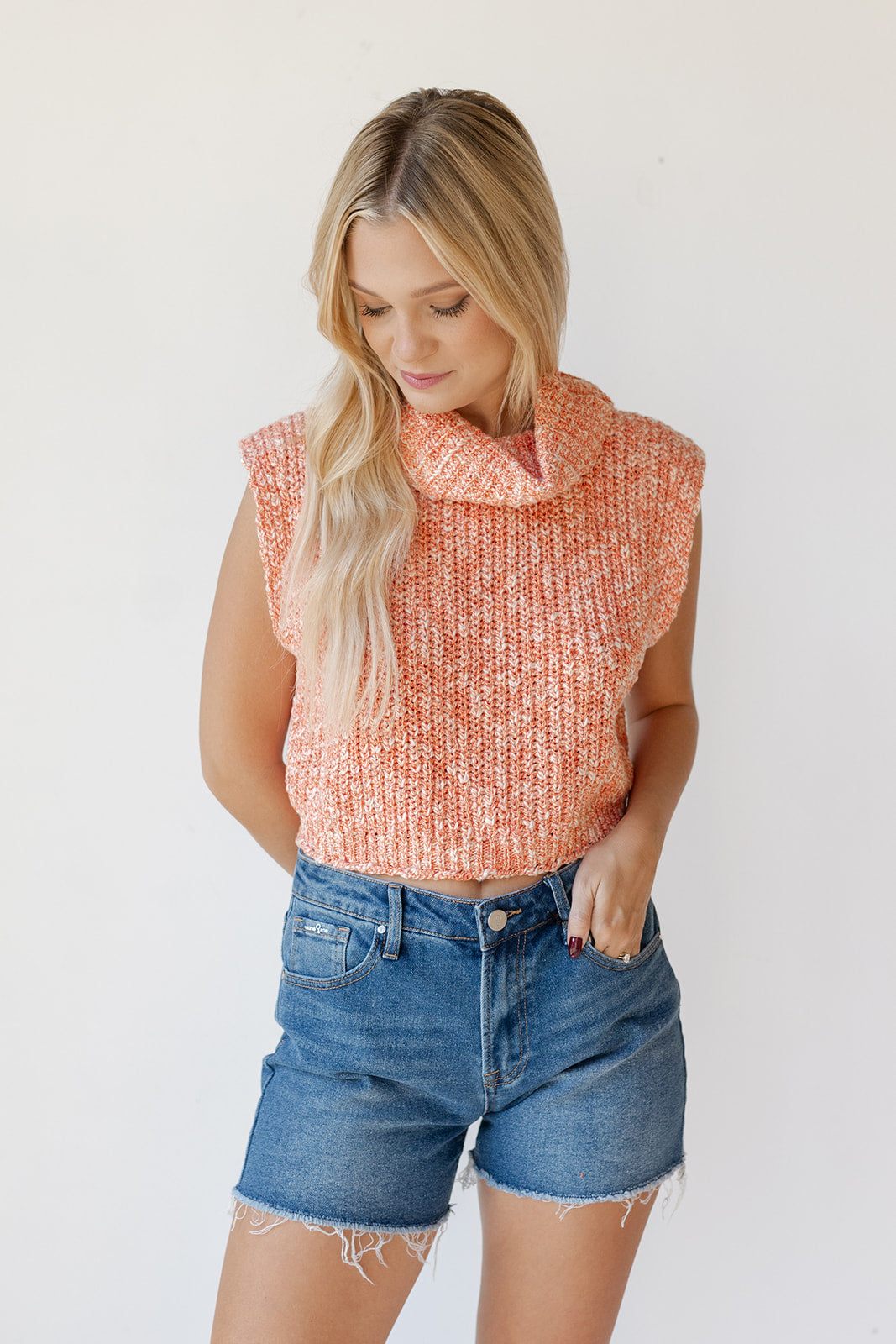 mode, savannah high rise jean shorts