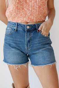 mode, savannah high rise jean shorts
