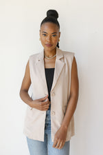 mode, saylor sleeveless blazer vest