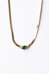 mode, diana necklace, emerald