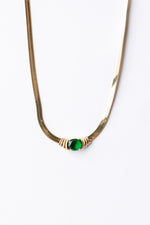 diana necklace, emerald