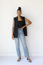 mode, saylor sleeveless blazer vest
