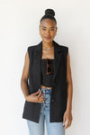 mode, saylor sleeveless blazer vest