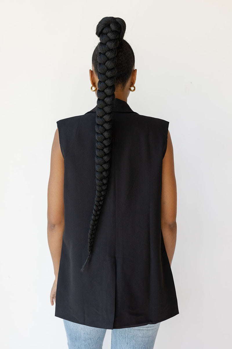 mode, saylor sleeveless blazer vest