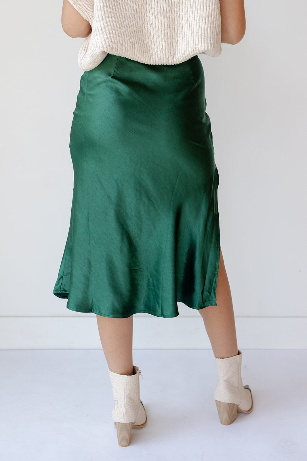 mode, alexia silk satin skirt