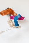 mode, retro striped socks
