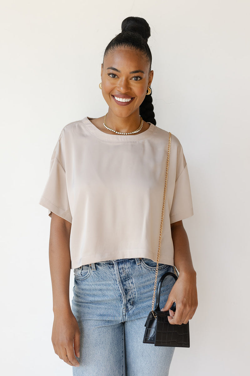 mode, dalia satin top