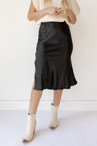 mode, alexia silk satin skirt