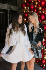 mode, blanche faux fur coat