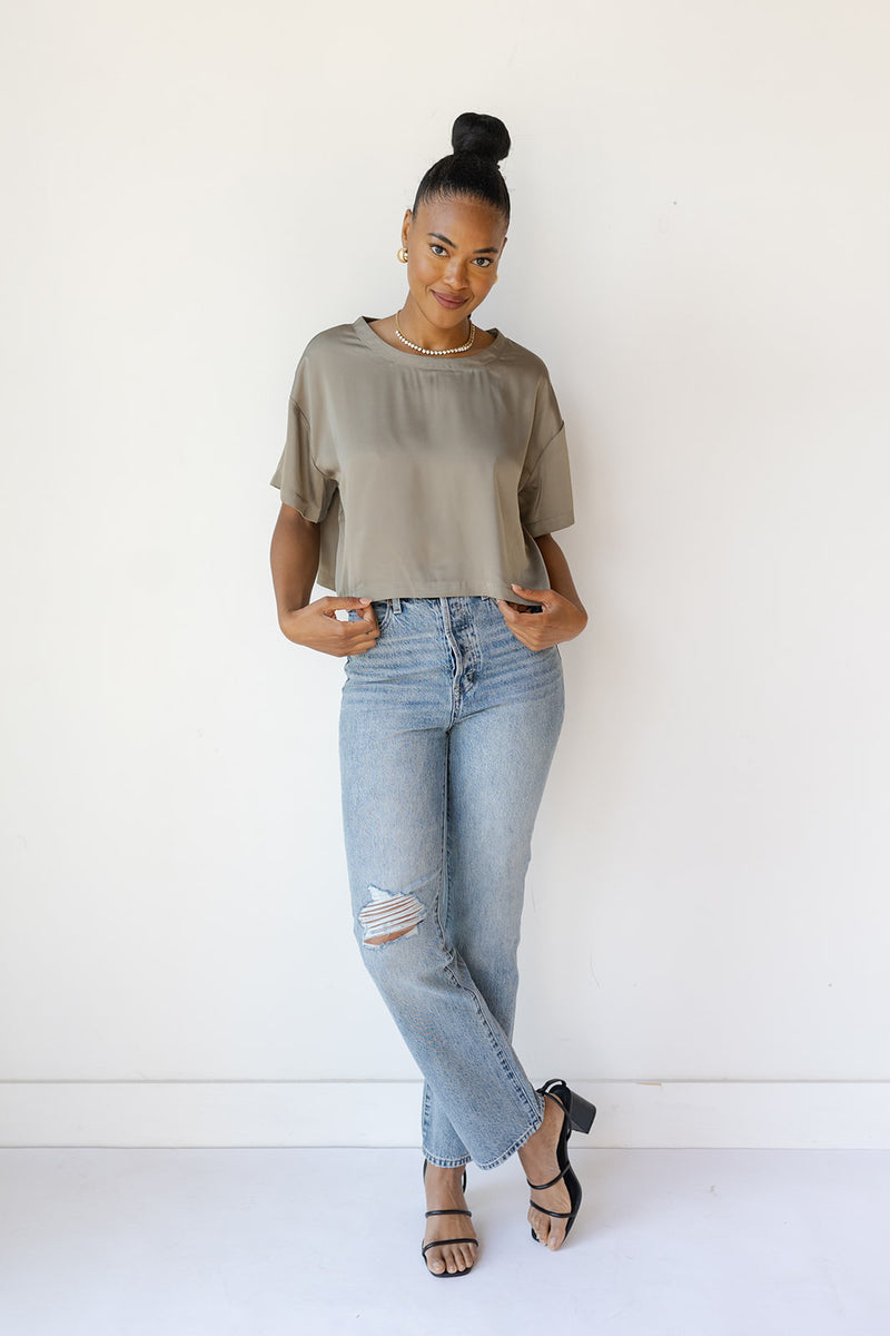 mode, dalia satin top