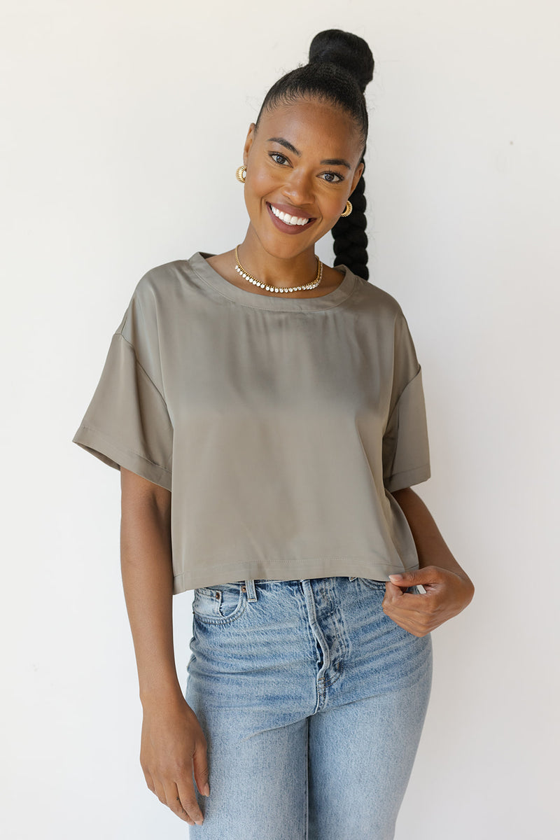 mode, dalia satin top