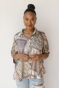 mode, calliope print blouse