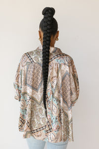 mode, calliope print blouse
