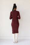 mode, scarlet midi turtleneck dress