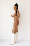 mode, scarlet midi turtleneck dress