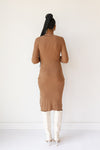 mode, scarlet midi turtleneck dress
