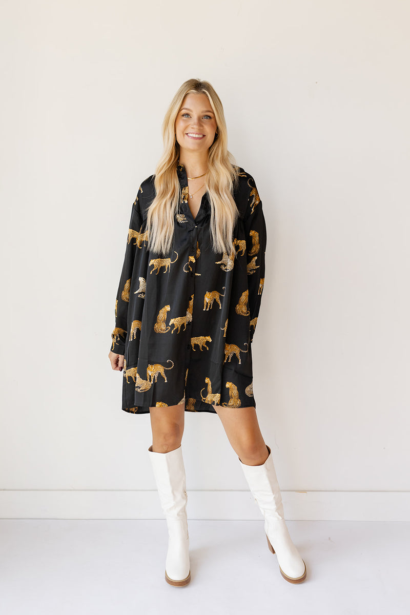 mode, davina animal print dress