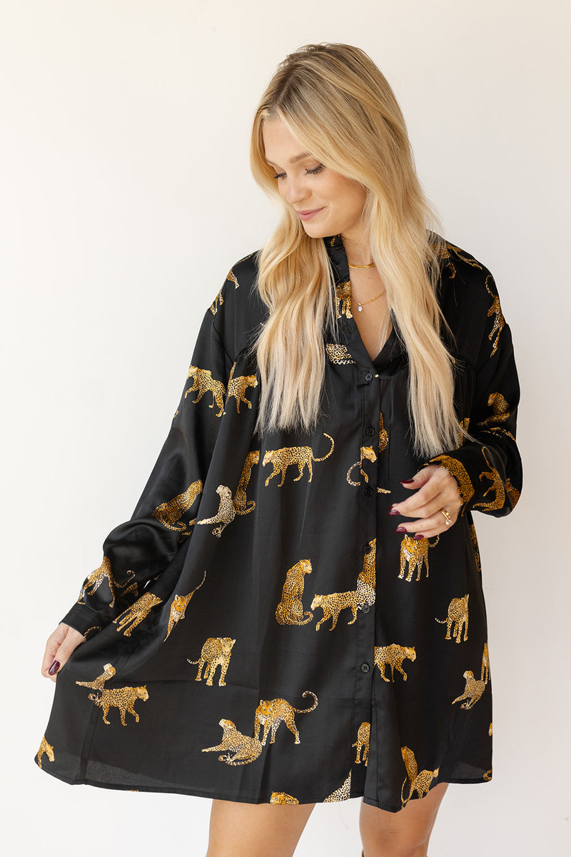 mode, davina animal print dress