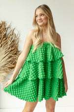 mode, bubble waffle dress