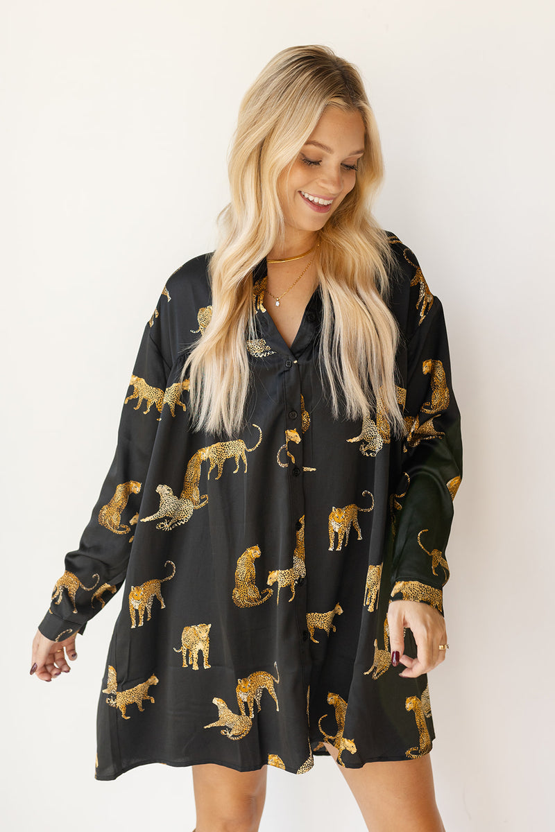 mode, davina animal print dress