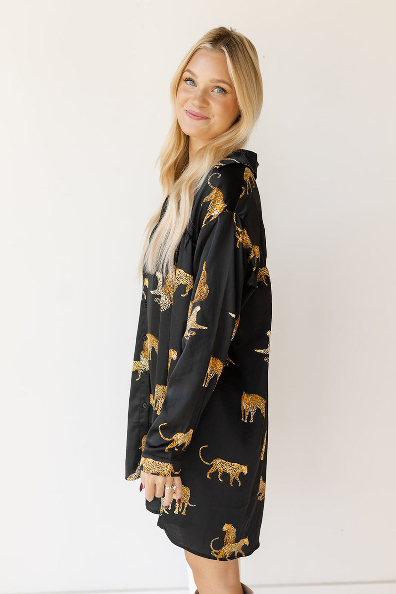 davina animal print dress