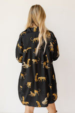 davina animal print dress