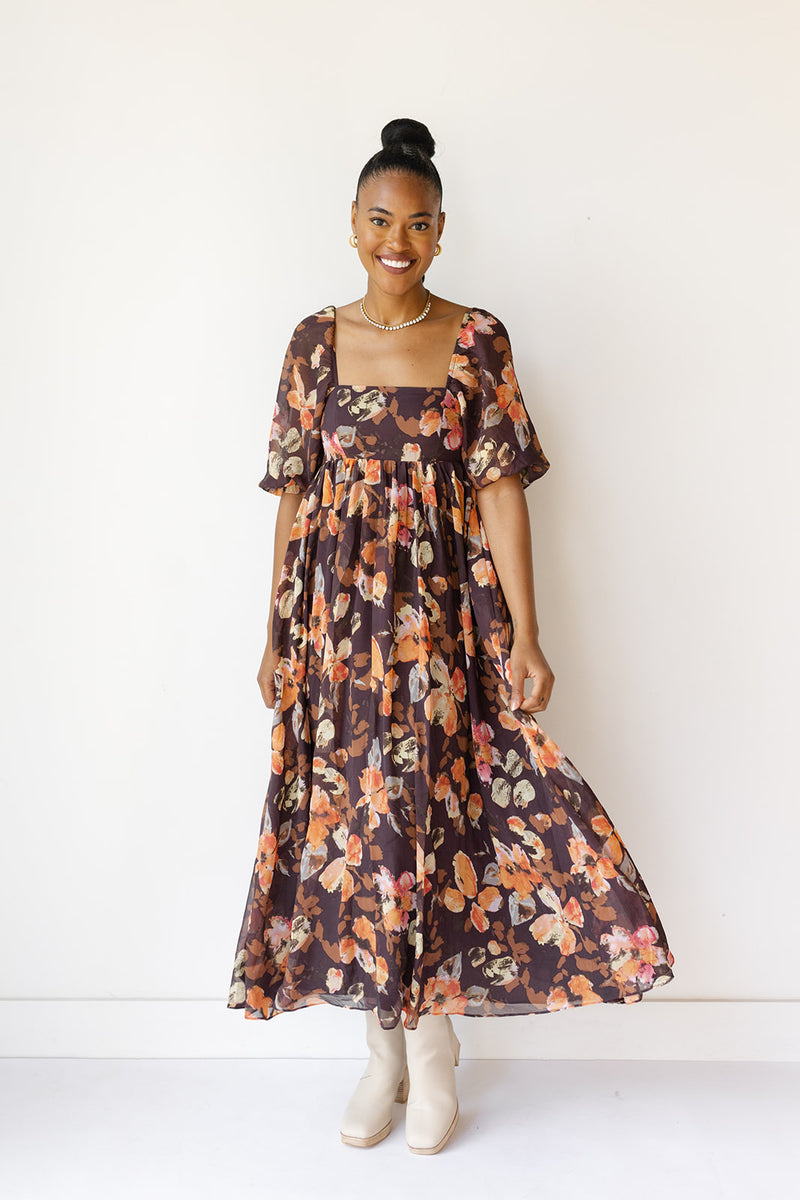 mode, miranda maxi floral dress
