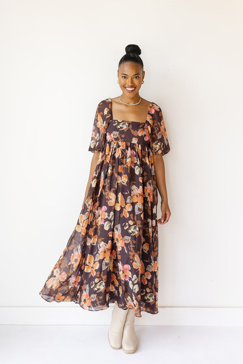 mode, miranda maxi floral dress