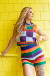 mode, in the groove knit shorts
