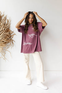 mode, cheetah oversized tee