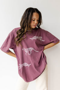 mode, cheetah oversized tee