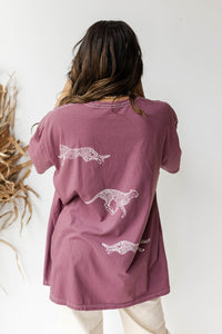mode, cheetah oversized tee