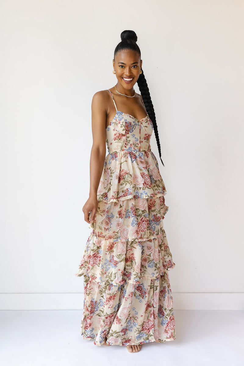 mode, rosa maxi dress
