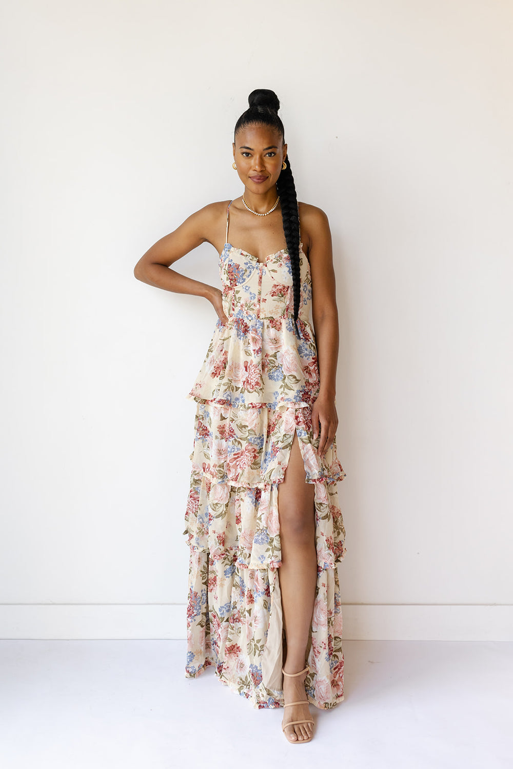 beige floral