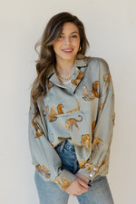 mode, sassy satin cheetah top