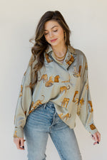 mode, sassy satin cheetah top