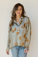 mode, sassy satin cheetah top