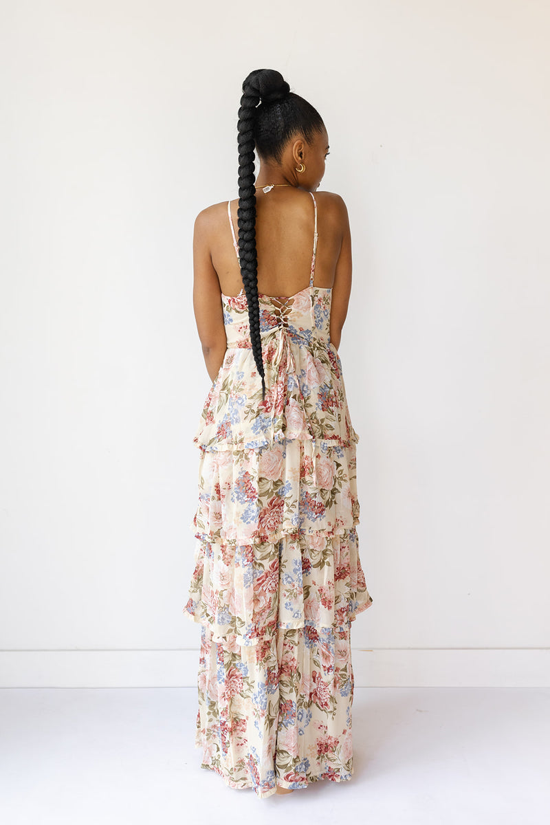 mode, rosa maxi dress