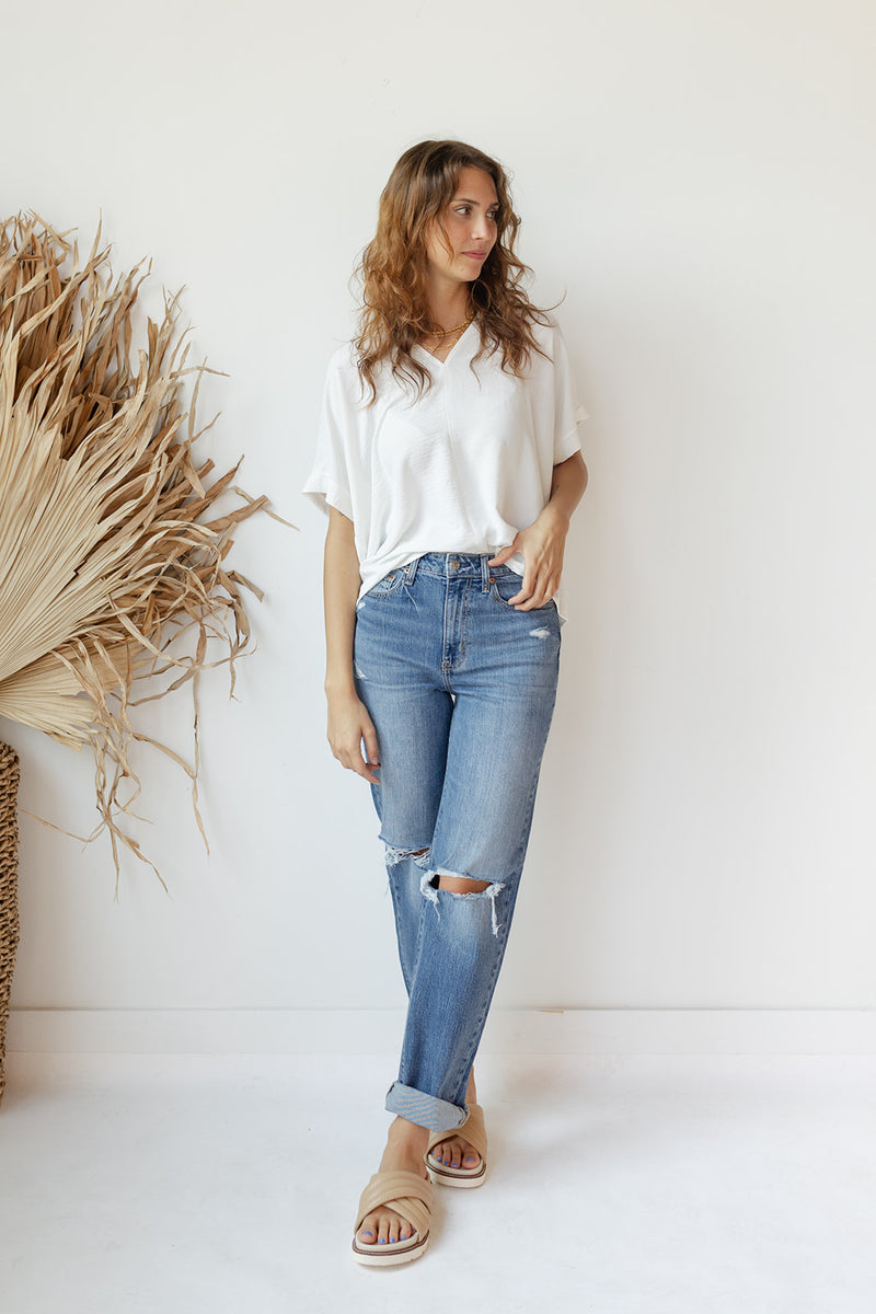 mode, nancy oversized v-neck