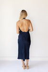 mode, holly halter cowl neck midi dress