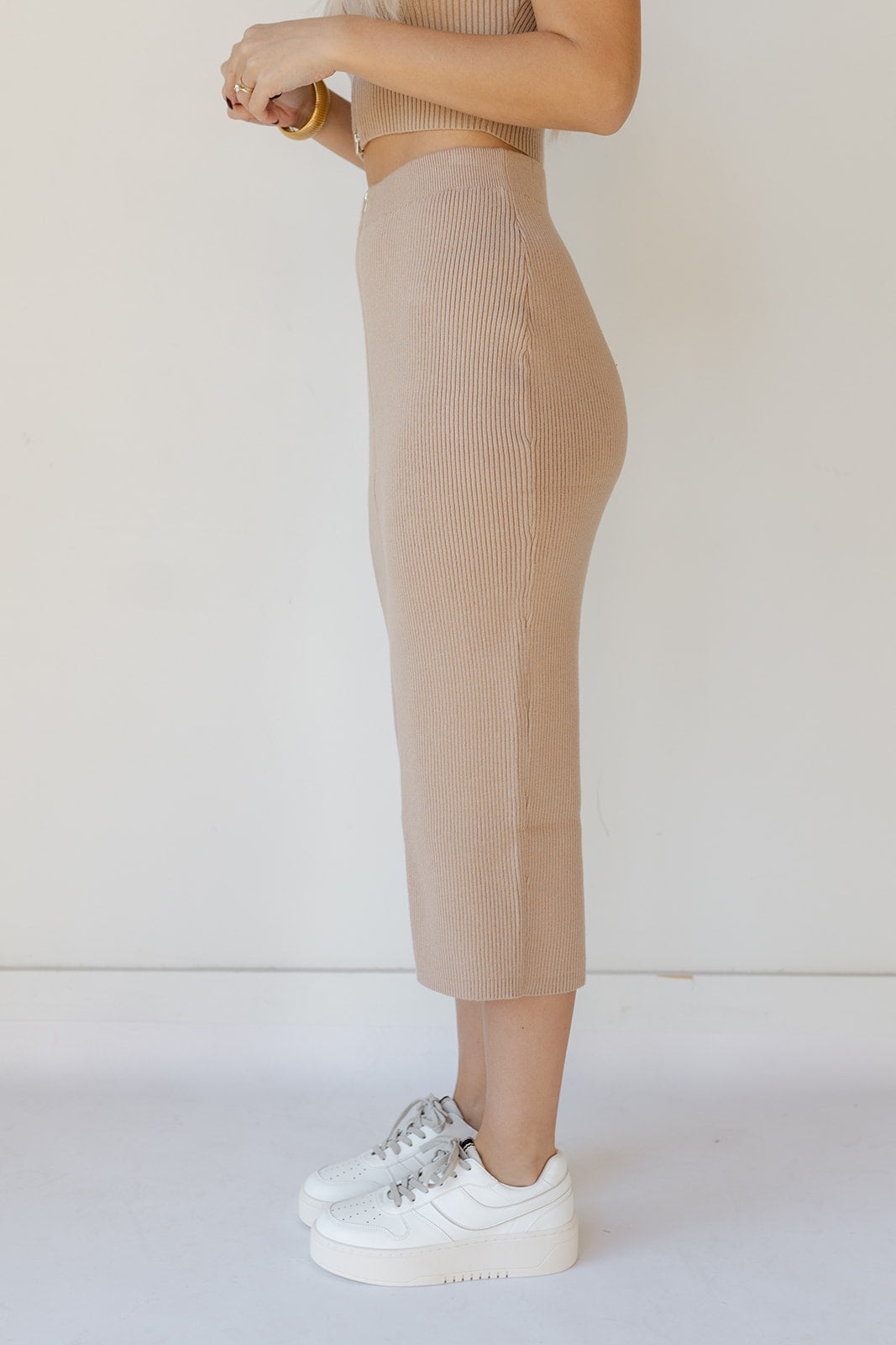 mode, livia zipper sweater skirt