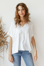 mode, nancy oversized v-neck