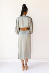 mode, serenade me satin midi dress