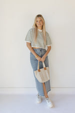 mode, sariah stripe knitted top
