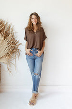 mode, nancy oversized v-neck