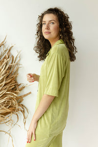 mode, jade shimmer top